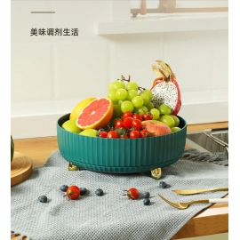 Cosmetics storage box rotating table top skin care storage basket finishing box household light luxury storage box tray