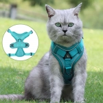 Cat Harness Escape Proof Breathable Cat Harness and Leash for Walking Outdoor Easy Control Pet Dog Cat Leash Reflective Harness