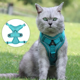 Cat Harness Escape Proof Breathable Cat Harness and Leash for Walking Outdoor Easy Control Pet Dog Cat Leash Reflective Harness
