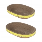 Corrugated Cardboard Scratch Pad Scratching Lounge Bed Sofa Scratch Couch Bed for Indoor Cats