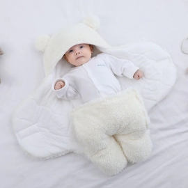 Soft Newborn Baby Wrap Blankets Baby Sleeping Bag Envelope For Newborn Sleepsack Flannel Thicken Cocoon For Baby 0-9 Months